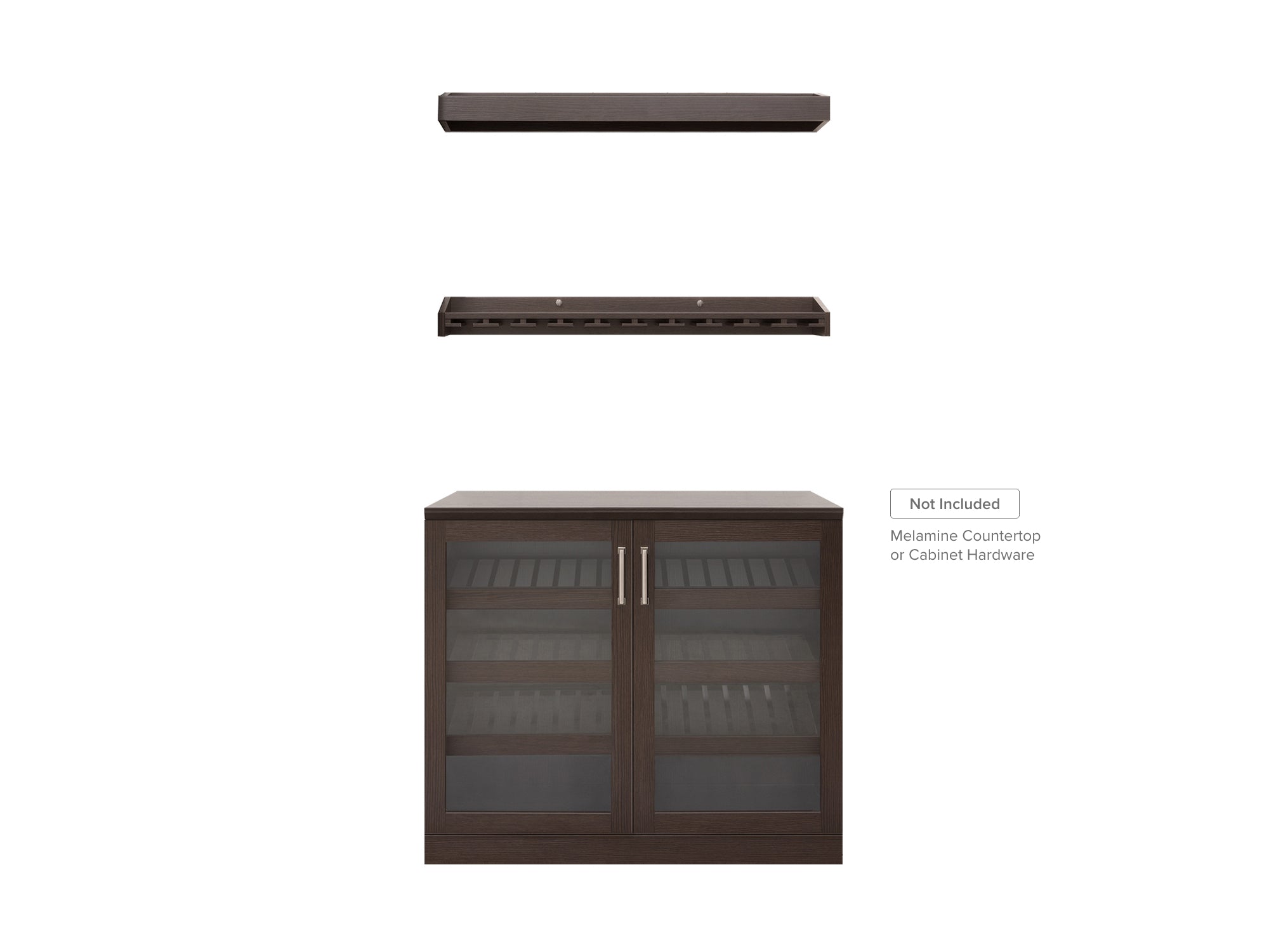 NewAge Home Bar 3 Piece Cabinet Set
