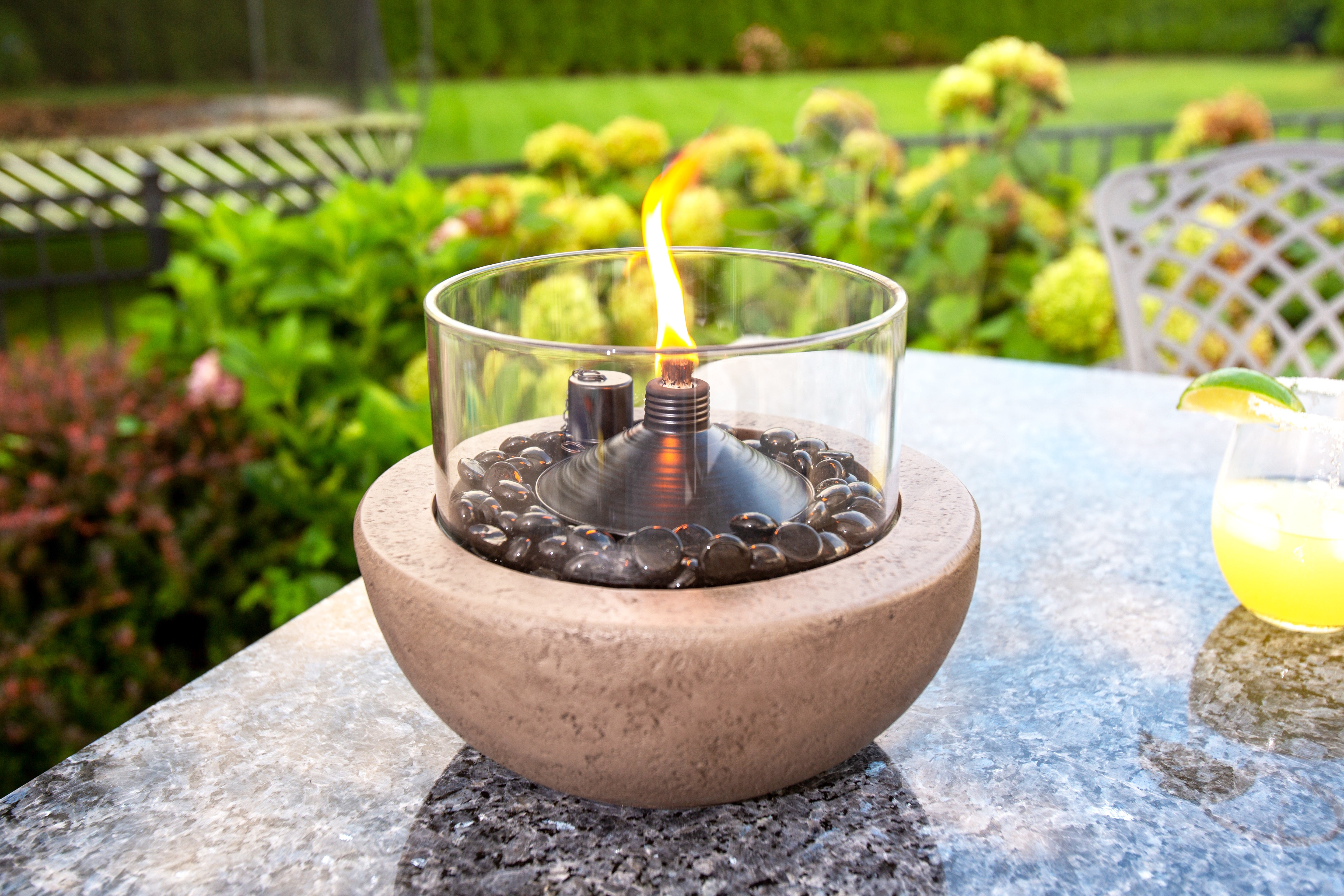 Fire Island Tabletop Fire Bowl with  Citronella Canister