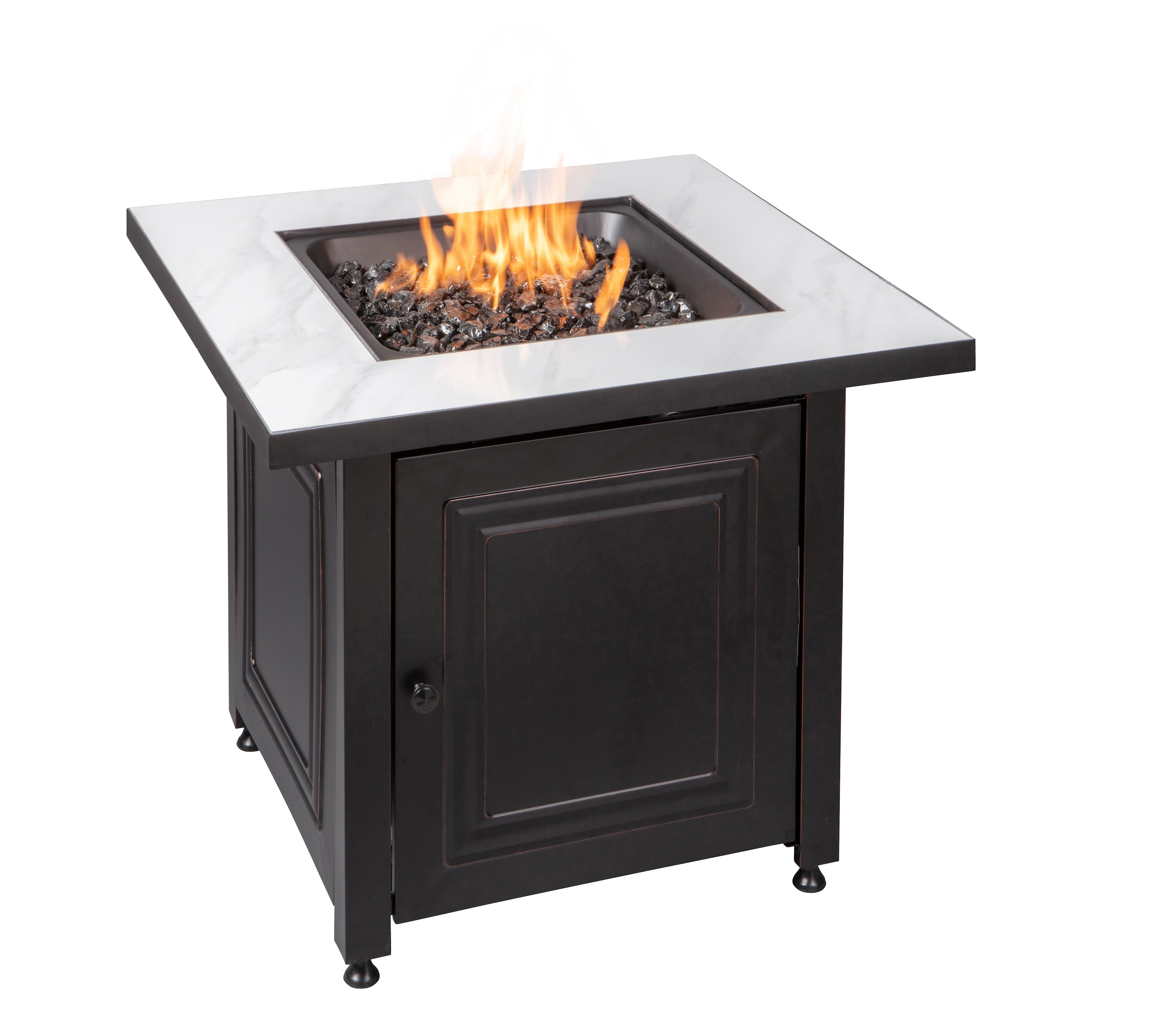 Endless Summer The Lancaster, LP Gas Outdoor Fire Pit with UV Faux Wood Printed Mantel