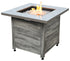 Endless Summer The Chesapeake, LP Gas Fire Pit 30" Faux Marble Top Faux Weather Wood Base