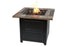 Endless Summer The Cayden, 30" Square Gas Fire Table with Printed Cement Resin Mantel