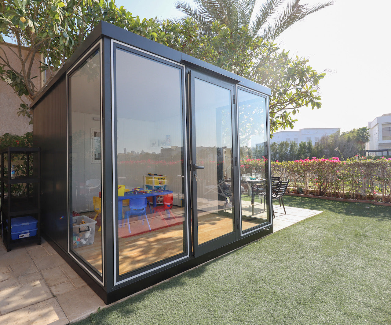 Duramax 10x10 Garden Glass Room, Outdoor Office, Shelter, Playroom and Insulated Building