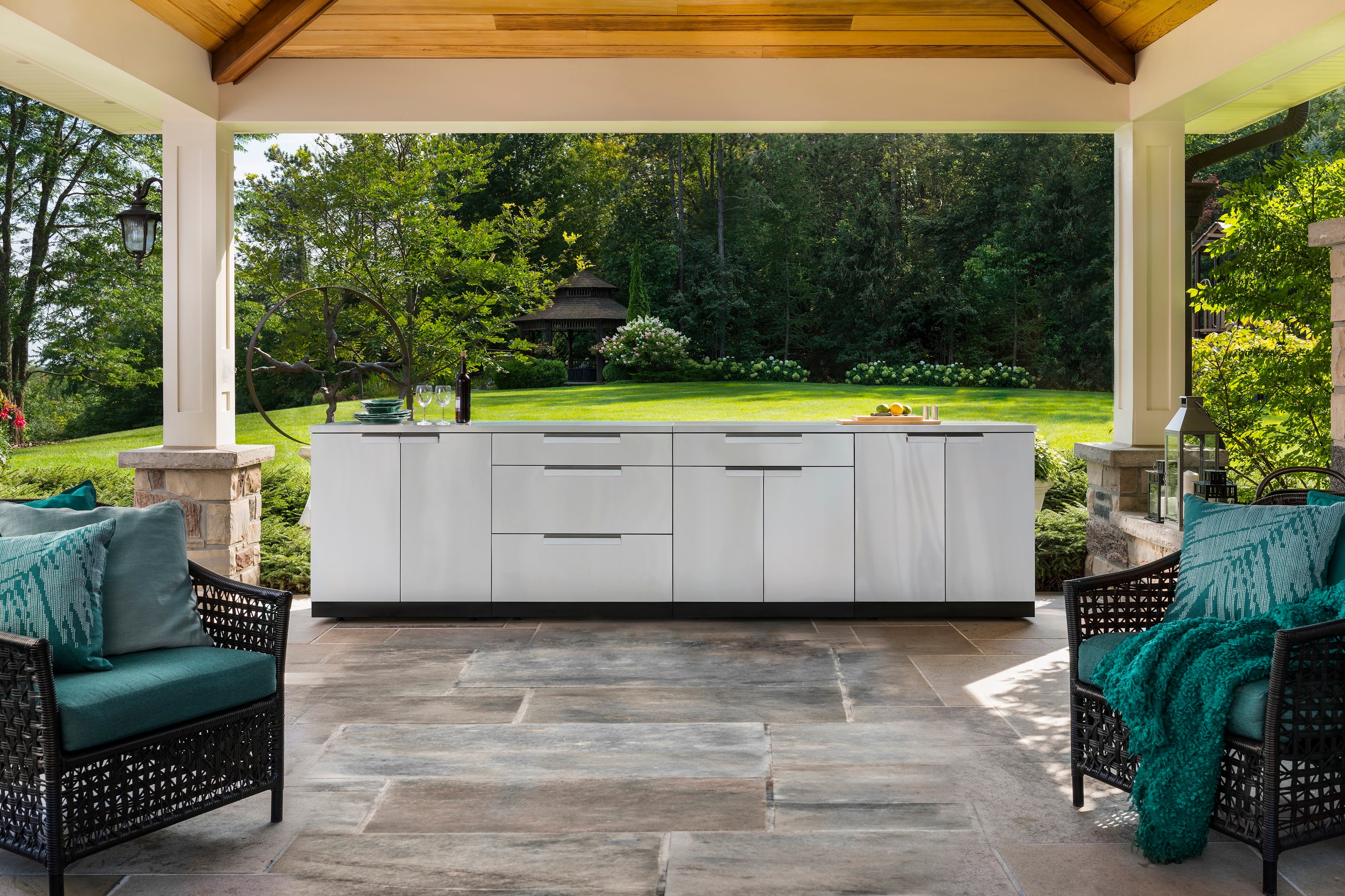 NewAge Outdoor Kitchen Stainless Steel 3 Piece Cabinet Set with Sink, Bar and Grill Cabinet