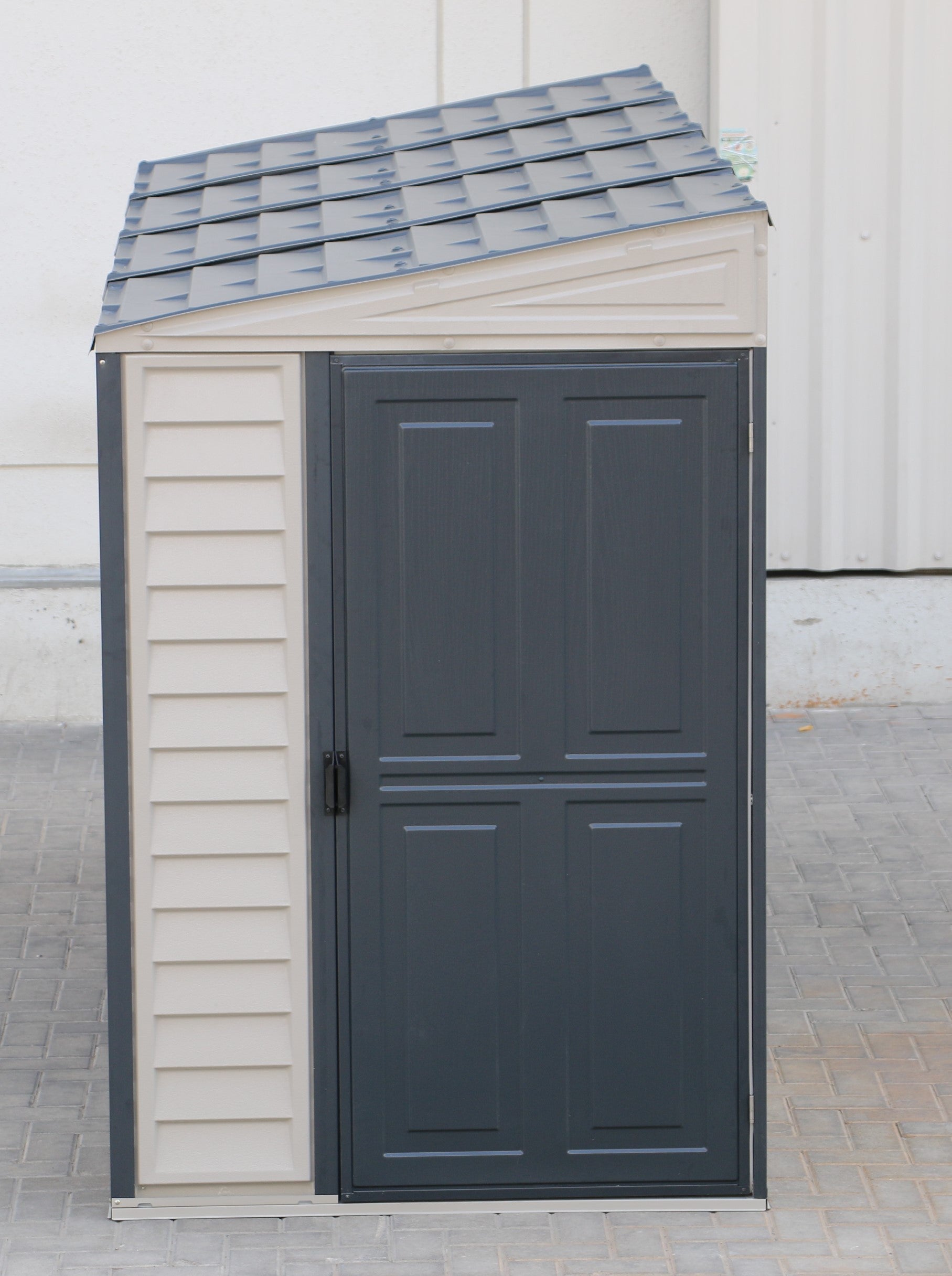 Duramax 4ft x 10ft SideMate Plus Vinyl Resin Outdoor Storage Shed With Foundation Kit - Backyard Livings