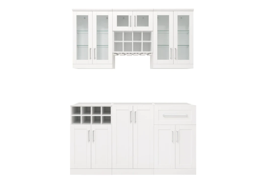 NewAge Home Bar 6 Piece Cabinet Set