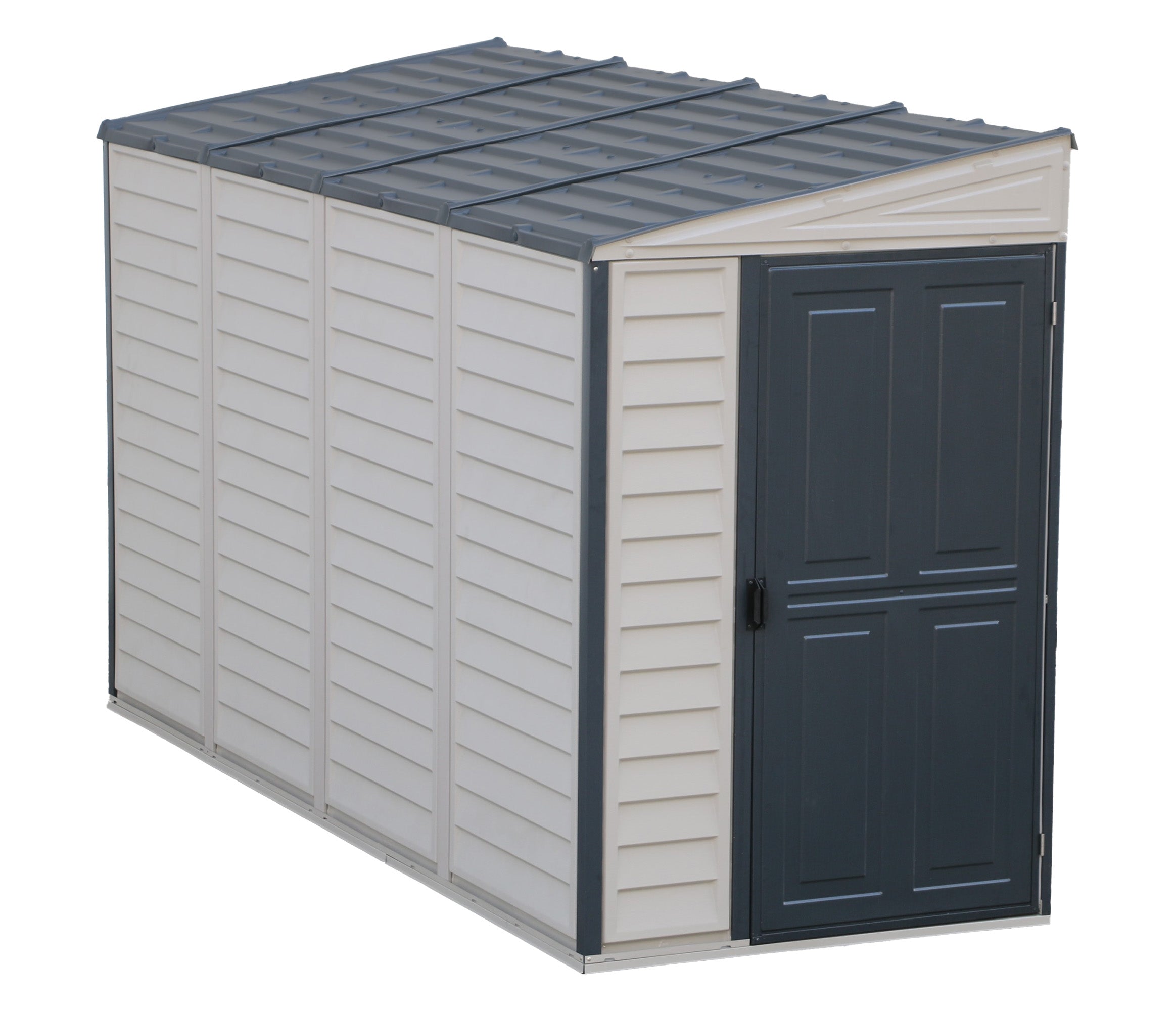 Duramax 4ft x 10ft SideMate Plus Vinyl Resin Outdoor Storage Shed With Foundation Kit - Backyard Livings