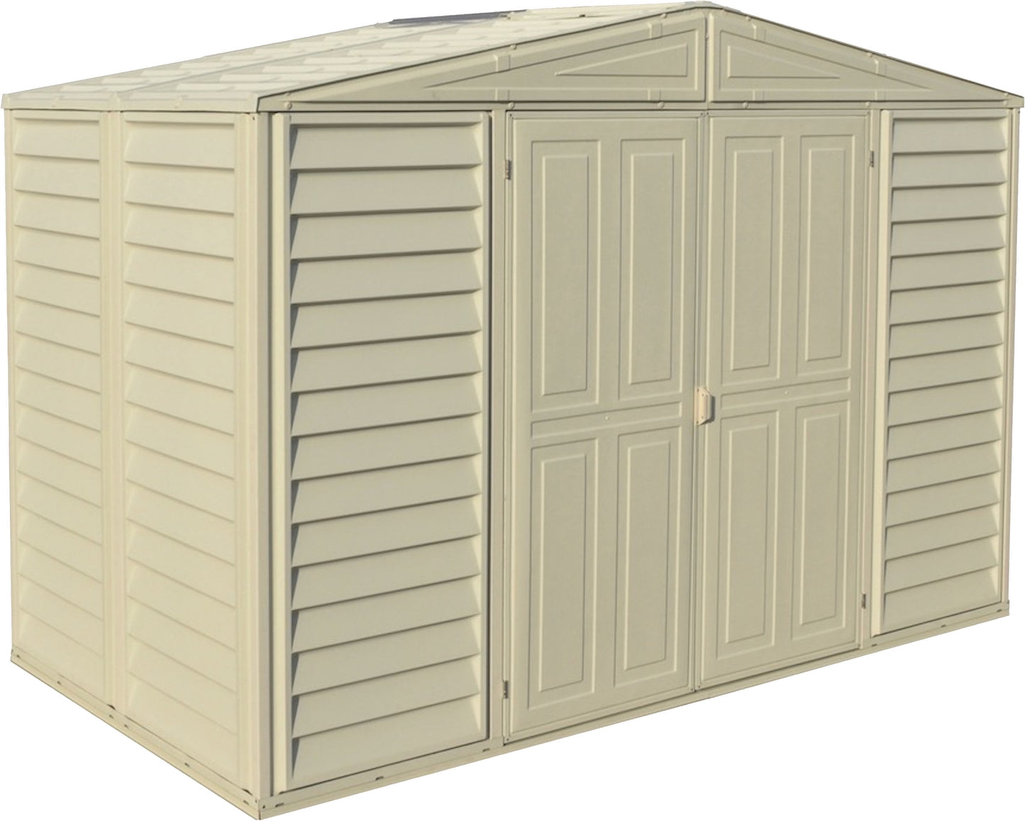 DuraMax 10.5ft x 5ft Woodbridge Vinyl Storage Shed with Foundation Kit (East Coast Purchase Only)