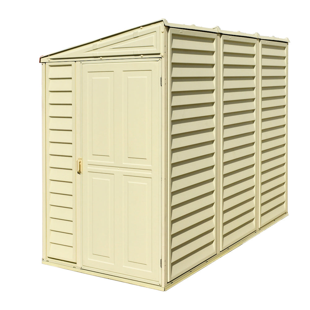 Duramax 4ft x 8ft Sidemate Vinyl Resin Outdoor Storage Shed With Foundation Kit
