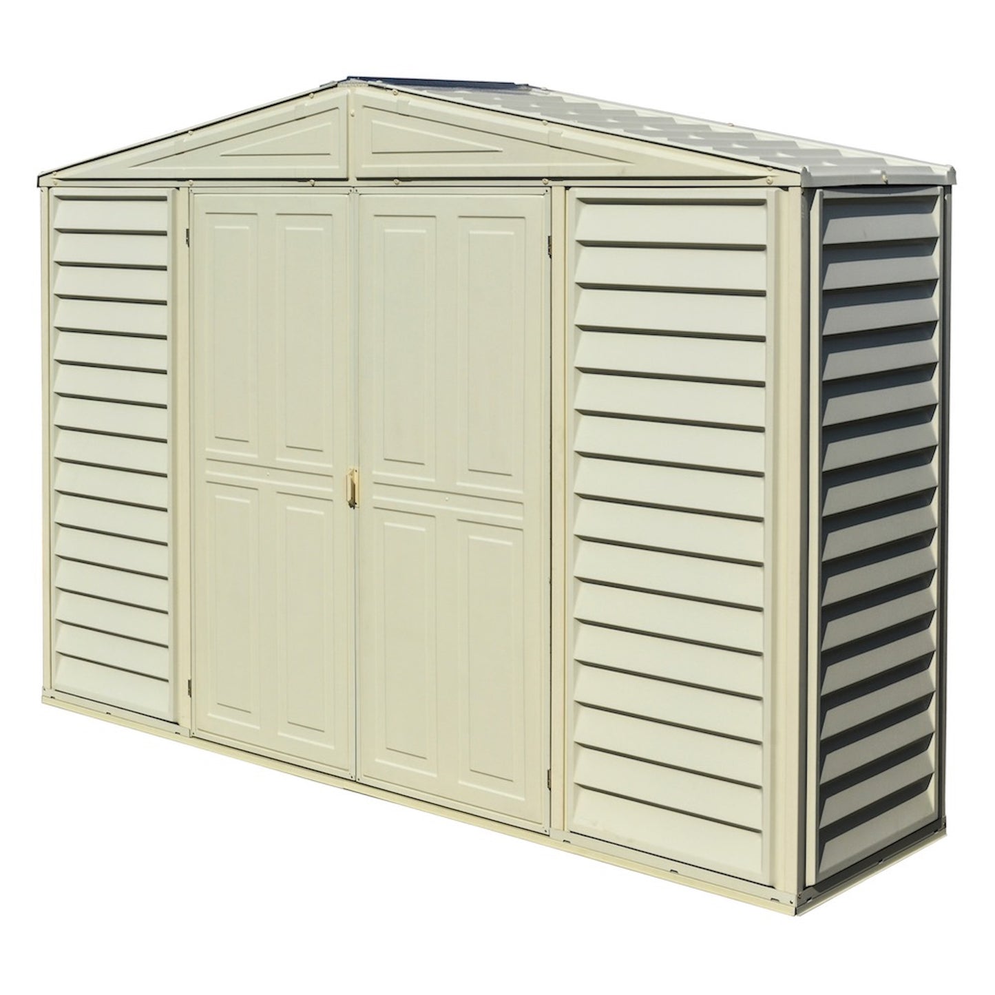 DuraMax 10.5ft x 3ft SidePro Vinyl Shed with Foundation Kit
