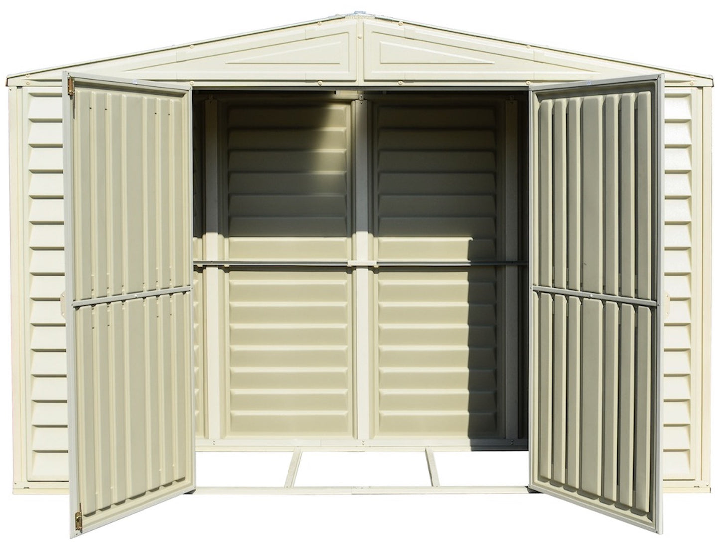 DuraMax 10.5ft x 3ft SidePro Vinyl Shed with Foundation Kit