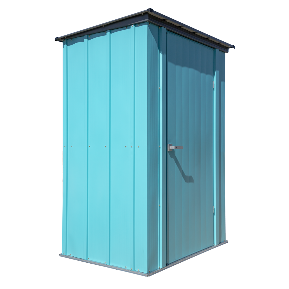 Spacemaker Patio Storage Shed, 4x3, Teal and Anthracite