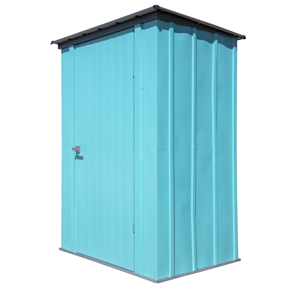 Spacemaker Patio Storage Shed, 4x3, Teal and Anthracite