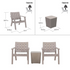 Flash Furniture 3 Piece Patio Seating Set - Backyard Livings