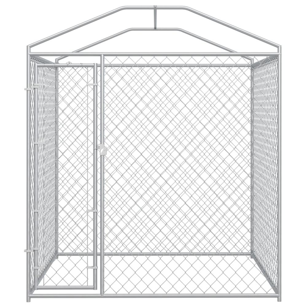 VidaXL Outdoor Dog and Pet Kennel with Canopy Top 78.7"x78.7"x88.6"