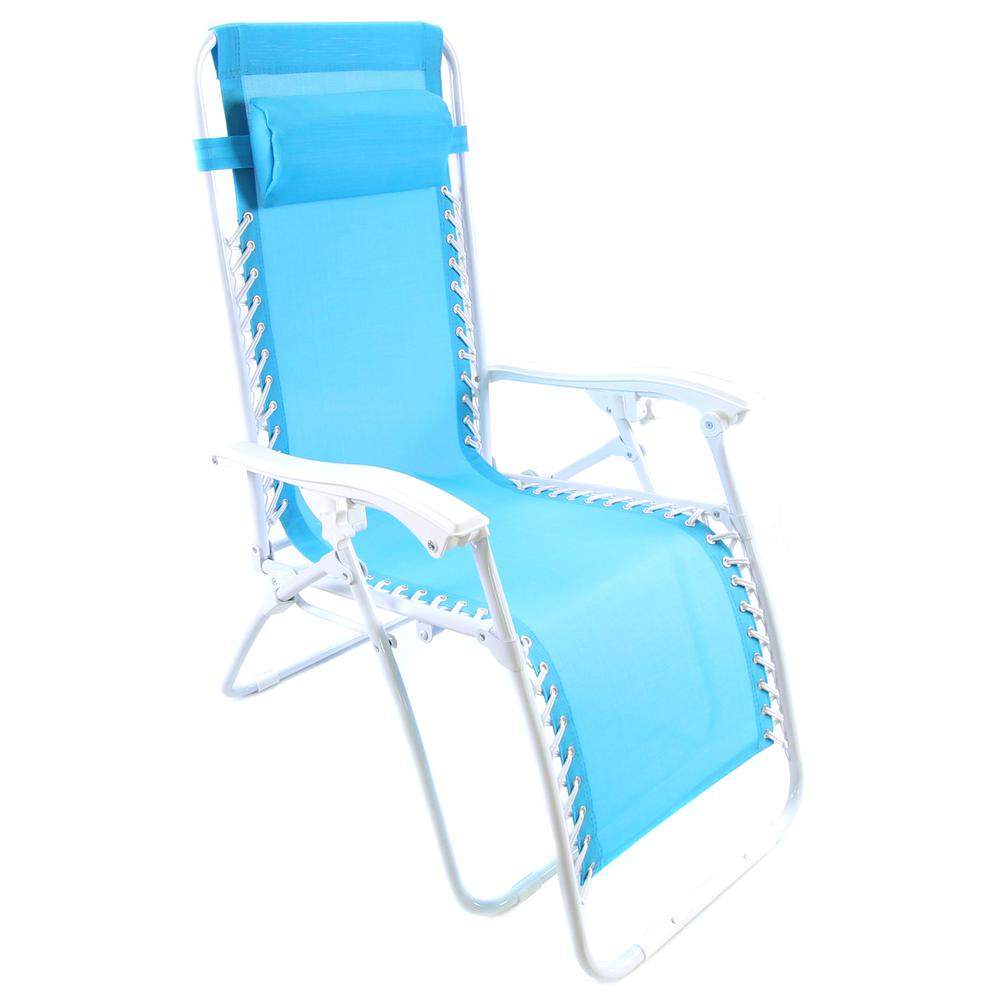 Zero Gravity Chair Lounge, Turquoise color for Backyard and Camping