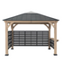 Sunjoy 11 ft. x 11 ft. Cameron Cedar Wood Framed Hot Tub Gazebo with Steel and Polycarbonate Hardtop - Backyard Livings