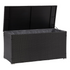 CorLiving Patio Cushion Deck Box - Black Finish/Ash Grey Liner