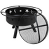 Flash Furniture 29" Round Wood Burning Firepit with Mesh Spark Screen - Backyard Livings