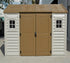 Duramax 10.5 x 8 Apex Vinyl Shed with Foundation and 2 Windows - Backyard Livings