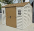 Duramax 10.5 x 8 Apex Vinyl Shed with Foundation and 2 Windows - Backyard Livings