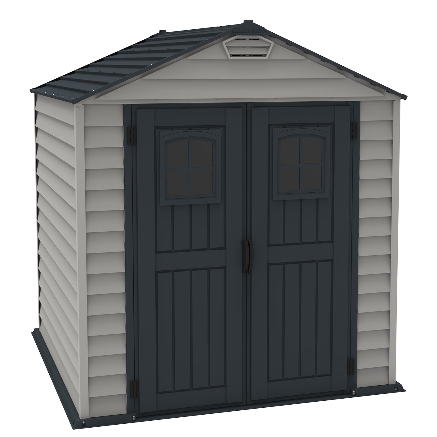 DuraMax 7ft x 7ft StoreMax Plus Vinyl Shed with Molded Floor (West Coast Purchase Only)
