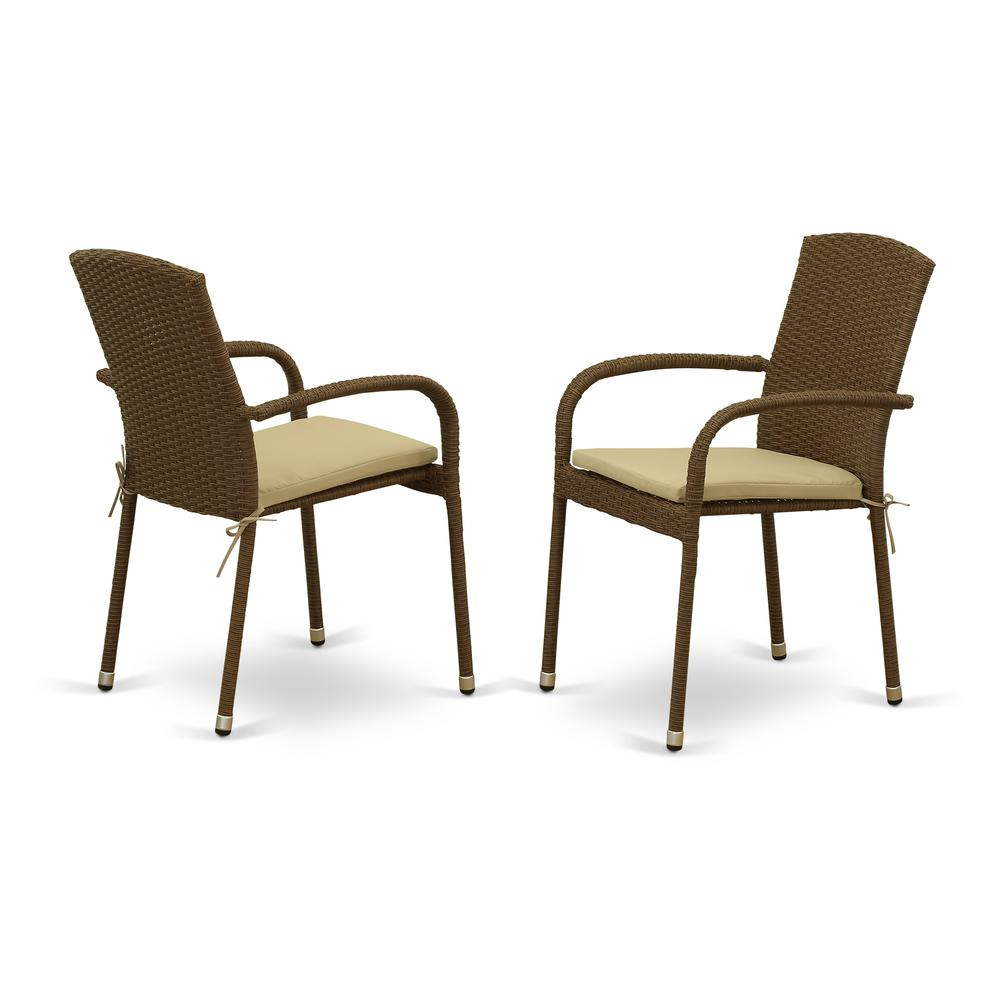 Wicker Patio Chair Brown for Outdoors