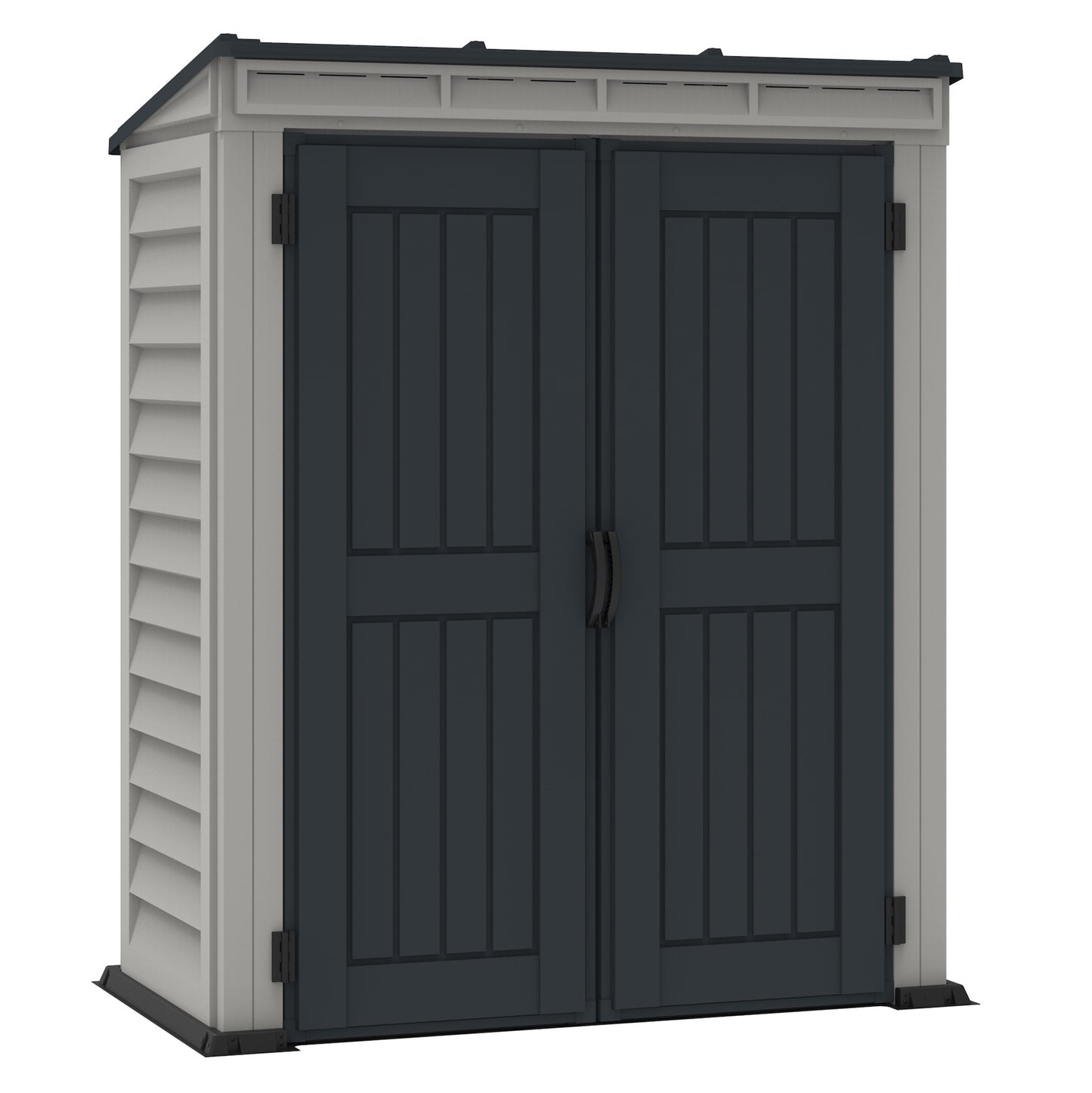 Duramax YardMate Plus Pent 5 ft. 6 in. x 3 ft. Gray Vinyl Storage Shed with Molded Floor (East Coast Purchase Only)