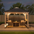 Sunjoy 11 ft. x 11 ft. Cameron Cedar Wood Framed Hot Tub Gazebo with Steel and Polycarbonate Hardtop - Backyard Livings