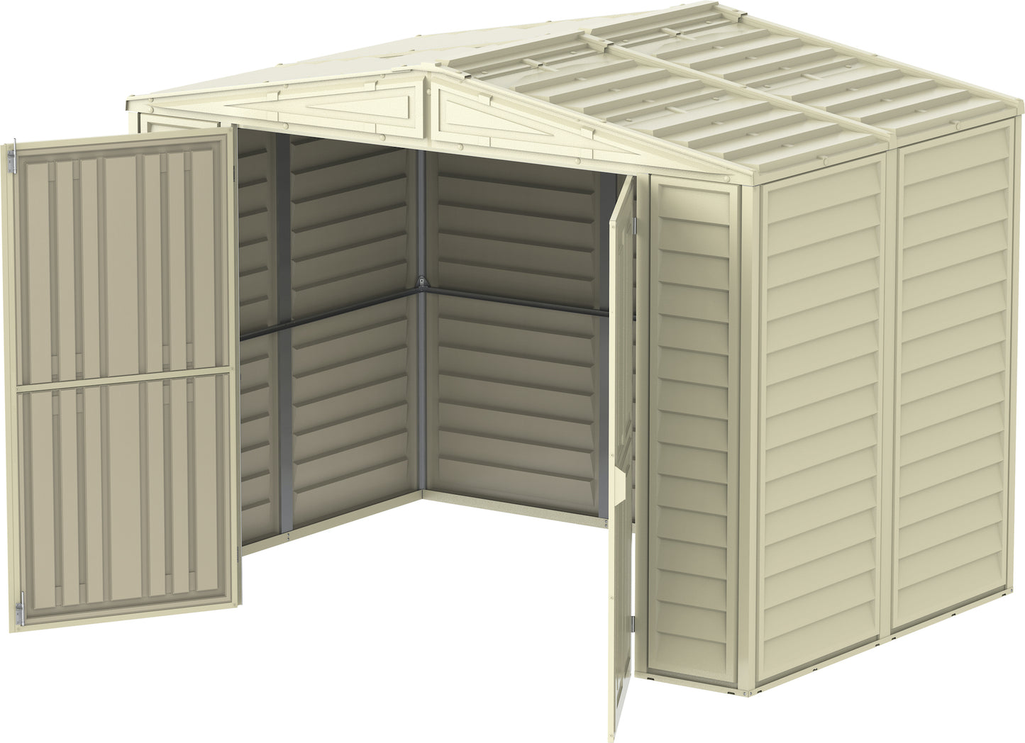 Duramax 8ft x 5.5ft Duramate Vinyl Storage Shed with Foundation