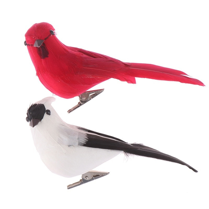 Artificial Parrots Feather Cardinal