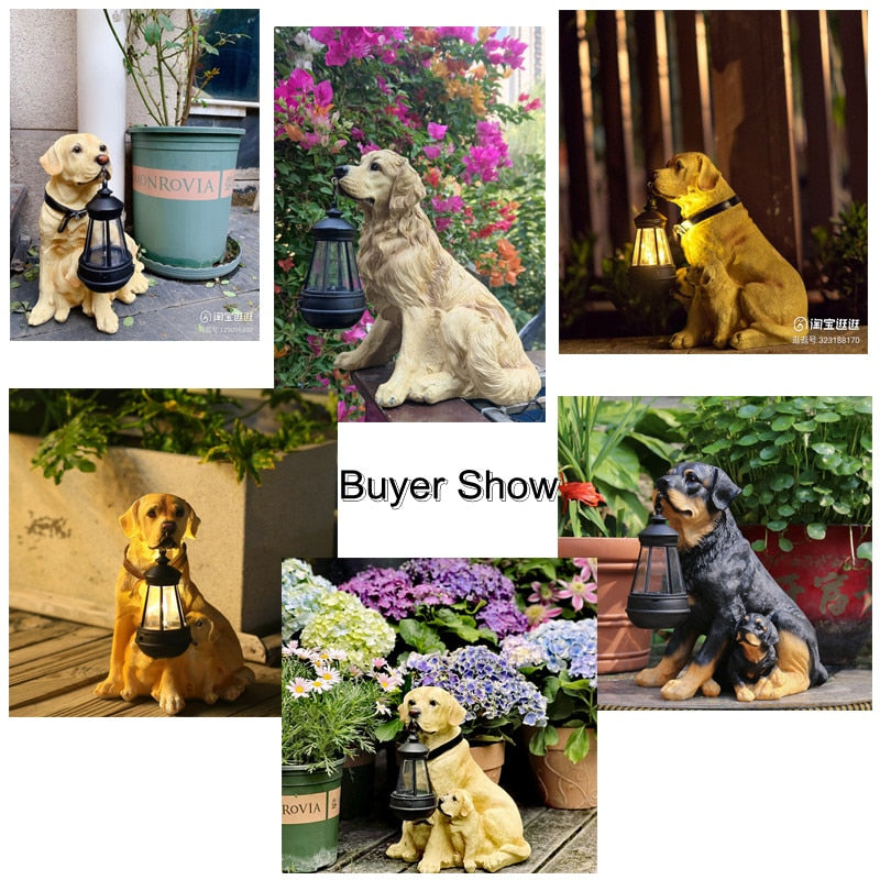 Dog Statues Led Lights