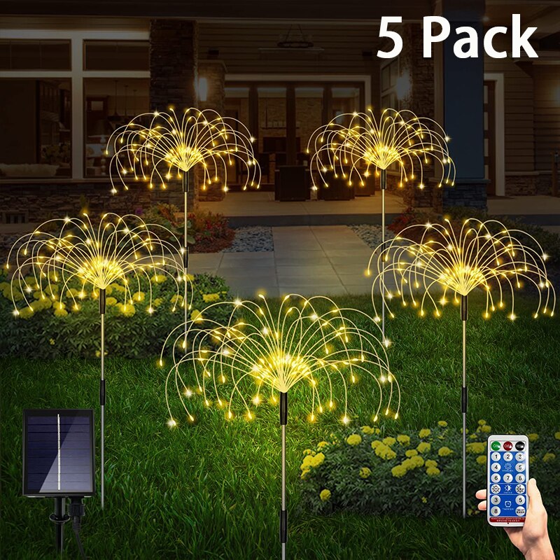 Solar Garden Firework Lights for the Backyard
