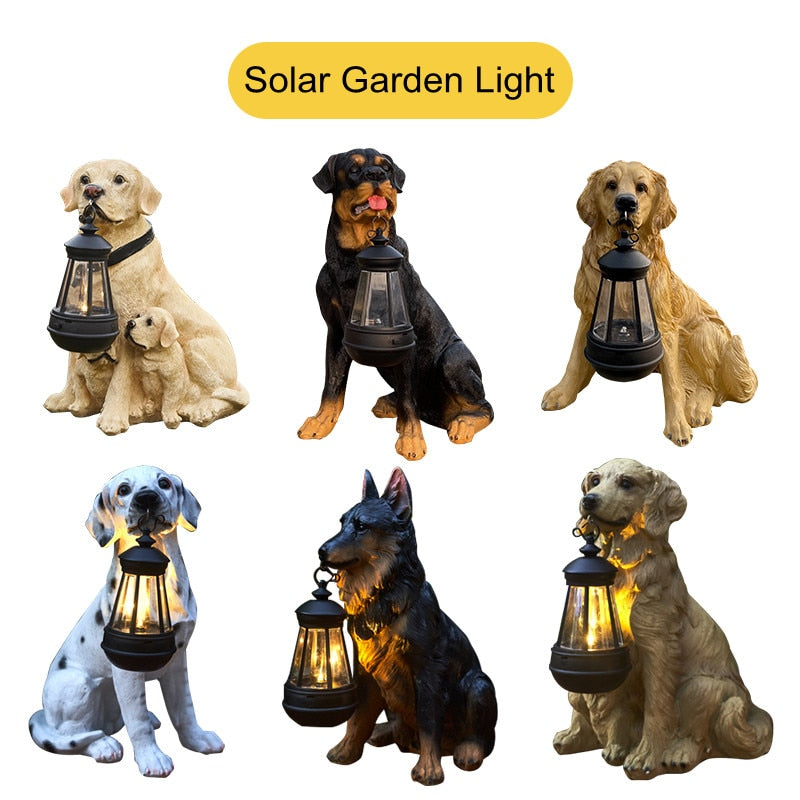 Dog Statues Led Lights