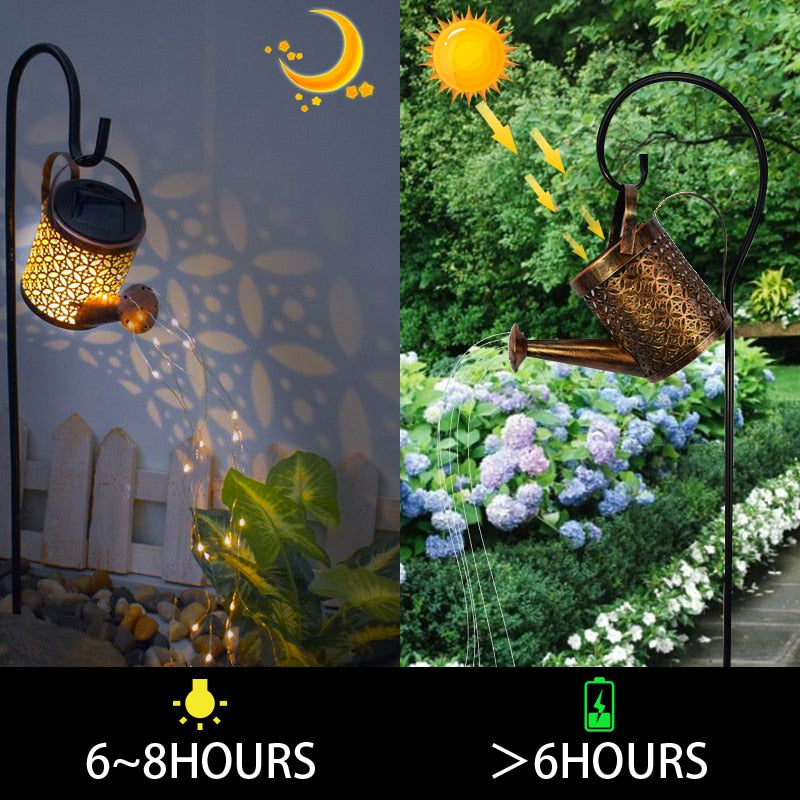 Solar Watering Can Light for the Garden