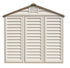 DuraMax 8ft x 8ft DuraPlus Vinyl Shed Kit with Foundation and Window