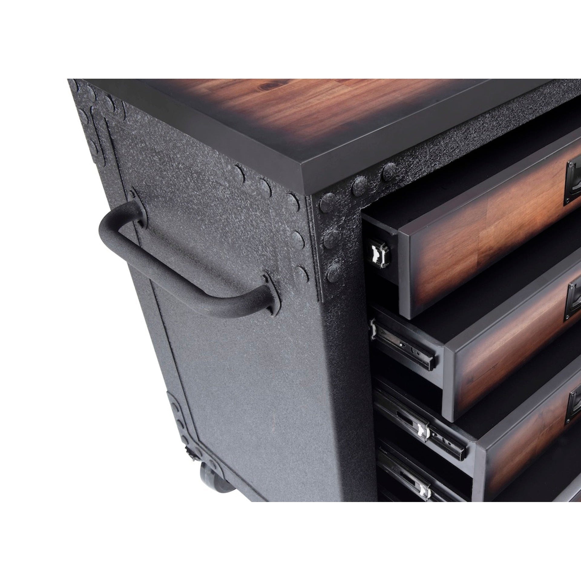 Duramax garage storage Duramax 48 in. 5-Drawers Rolling Tool Chest with Wood Top