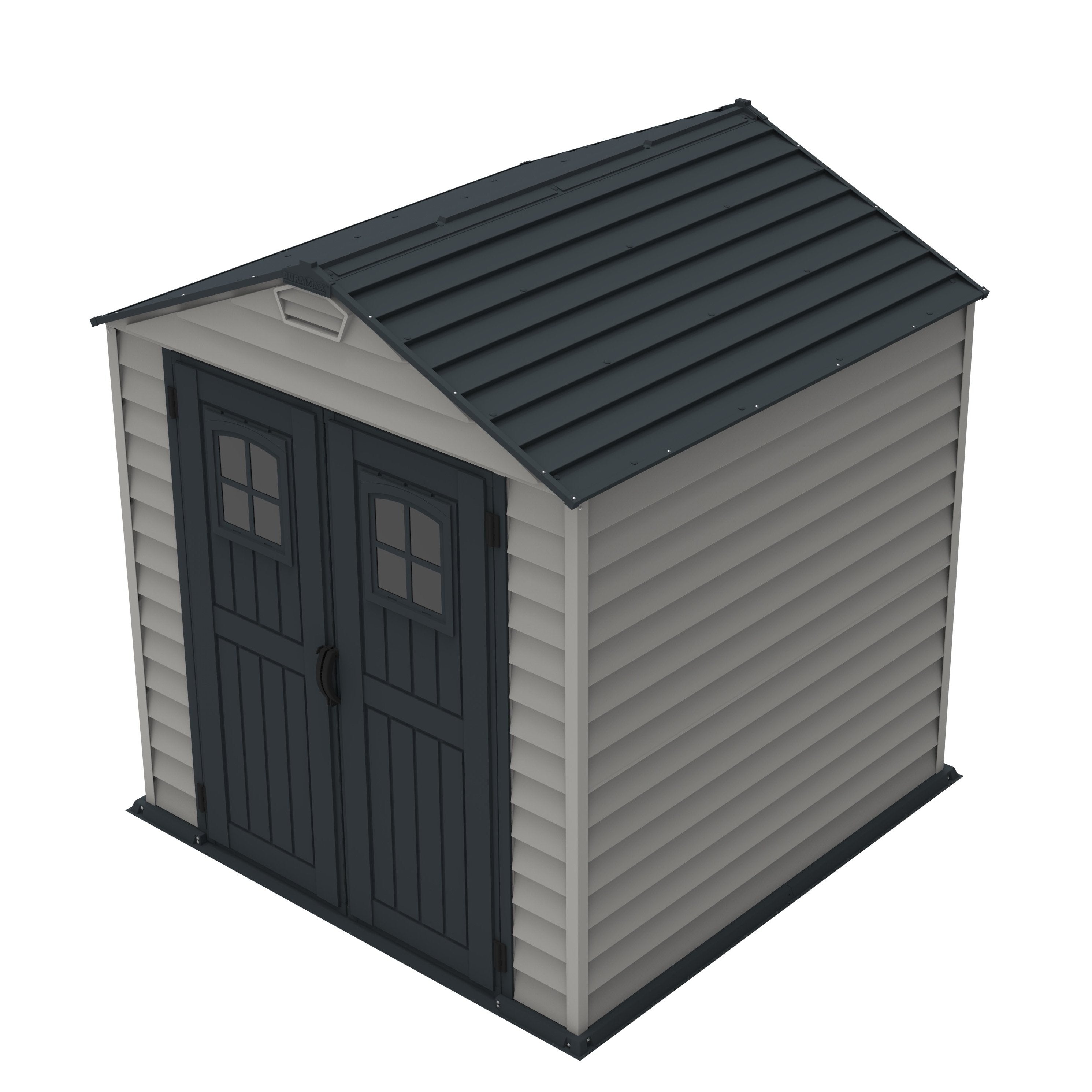Duramax sheds DuraMax 7ft x 7ft StoreMax Plus Vinyl Shed with Molded Floor