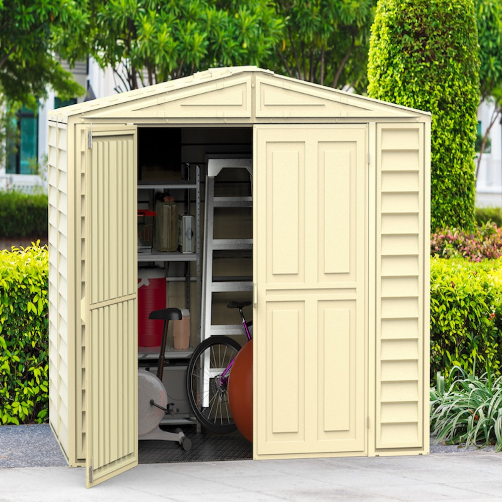 Duramax sheds Duramax 8ft x 5.5ft Duramate Vinyl Shed with Foundation