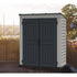 Duramax sheds Duramax YardMate Plus Pent 5 ft. 6 in. x 3 ft. Gray Vinyl Storage Shed with Molded Floor (East Coast Purchase Only)