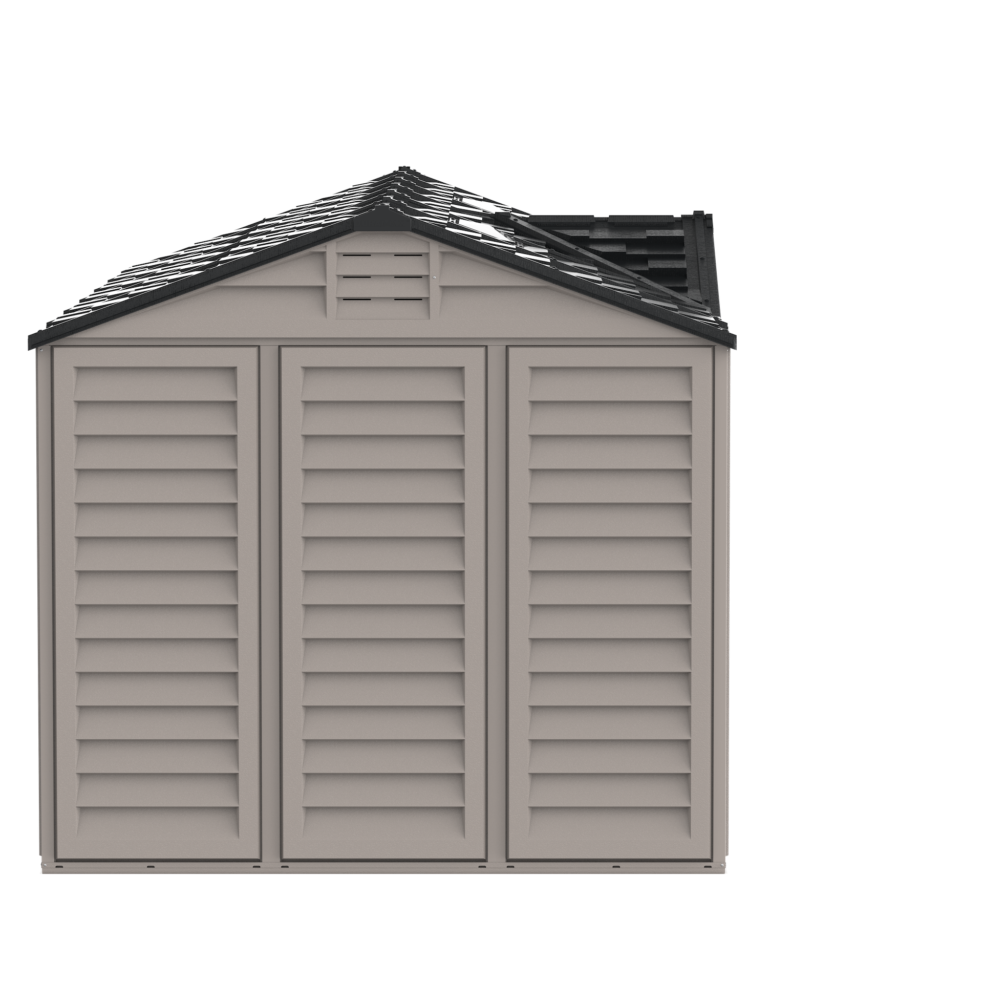 Duramax Vinyl Sheds Duramax 15 x 8 Apex Pro Vinyl Shed with Foundation, 2 Windows and 2 Doors