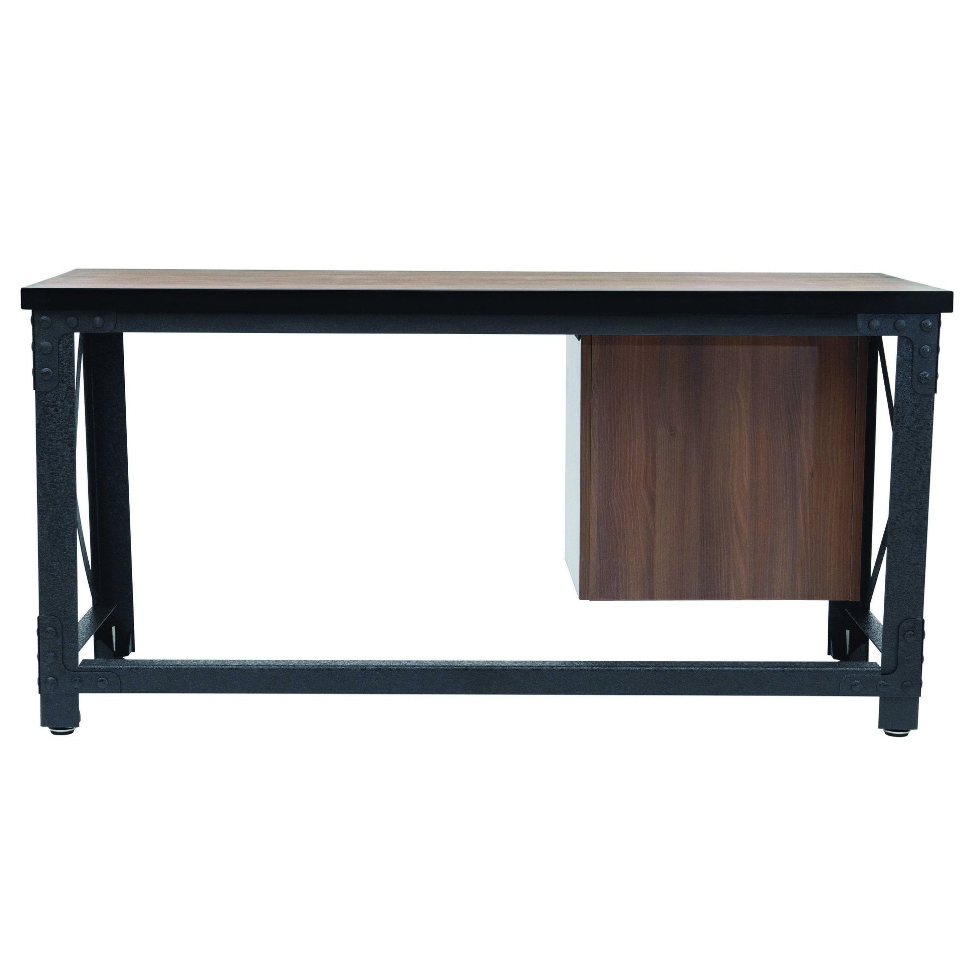 Duramax Work Desks Duramax Jackson 62" Industrial Metal & Wood Desk with Drawers