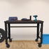 Durasheds furniture Duramax Rolling Industrial Desk with Wooden Top (4 Size Options)